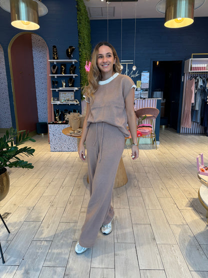 Taupe Knit set de viaje