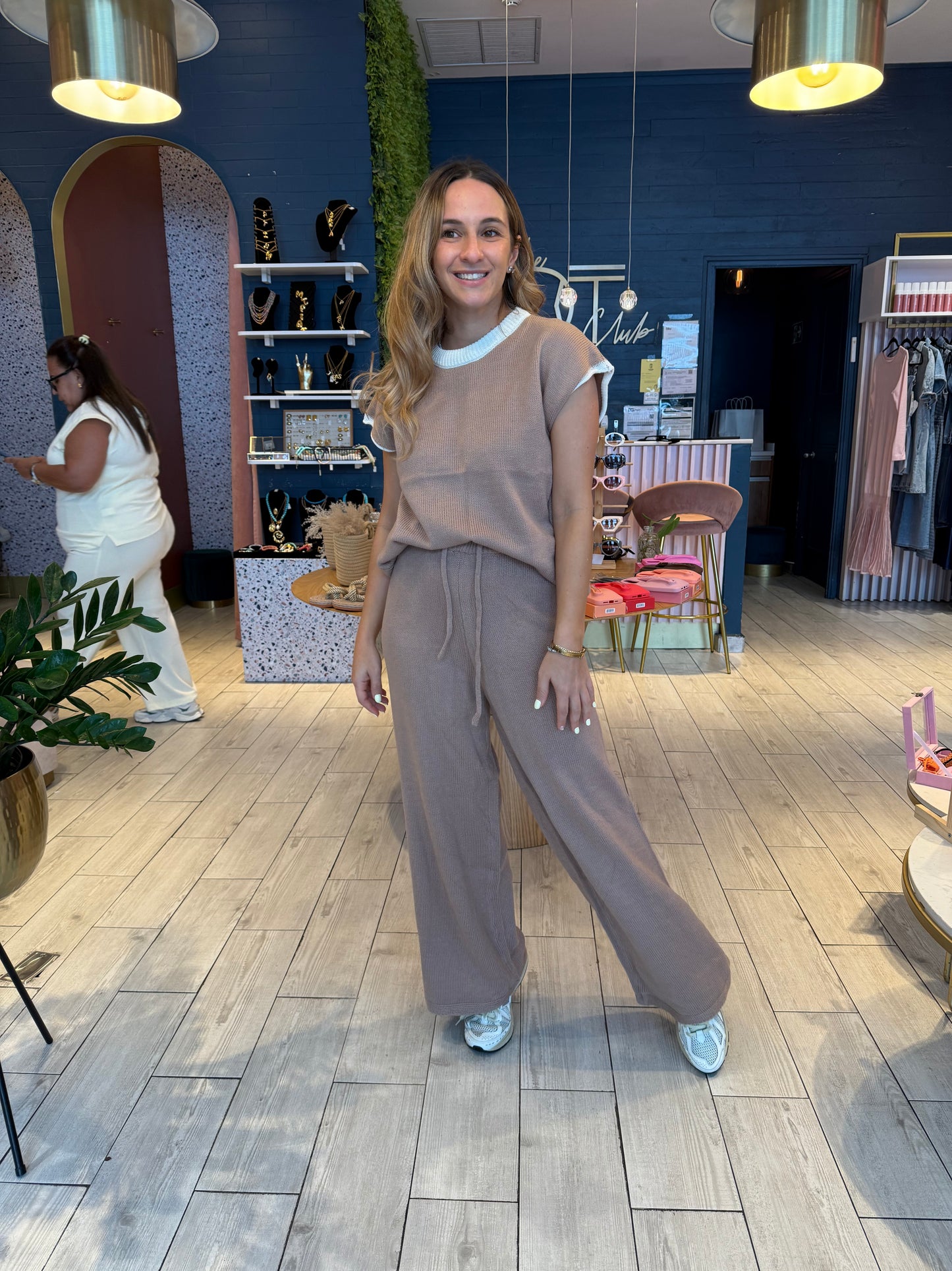 Taupe Knit set de viaje