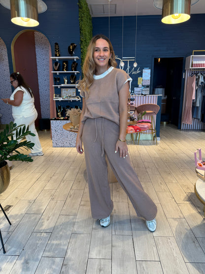 Taupe Knit set de viaje