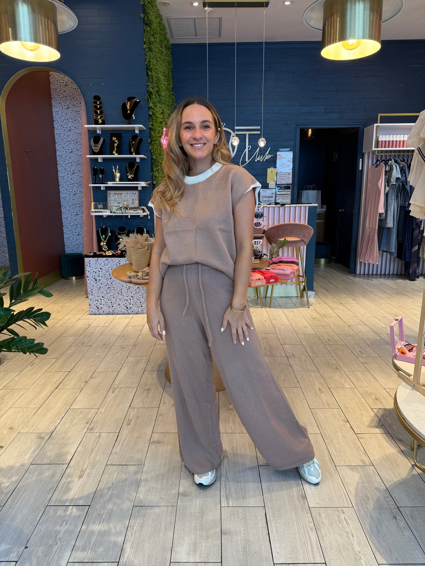 Taupe Knit set de viaje