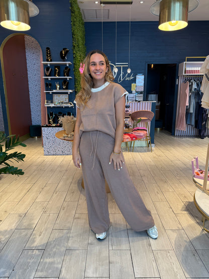 Taupe Knit set de viaje
