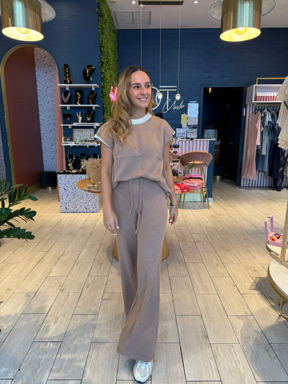 Taupe Knit set de viaje