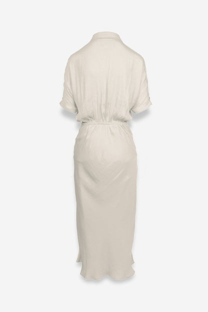 Off white Silky midi Dress