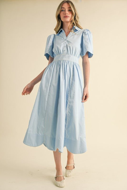 Light Blue midi Dress