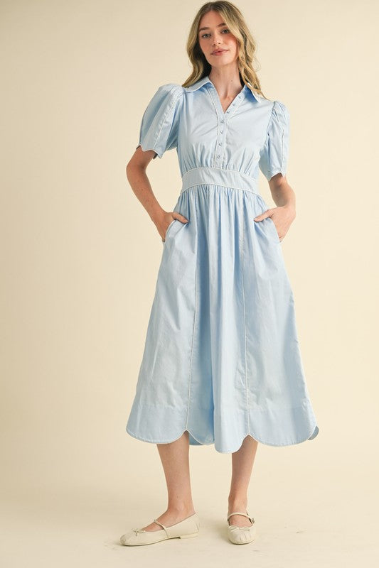 Light Blue midi Dress