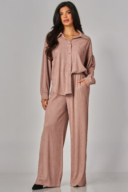 Blush pants & top set de viaje
