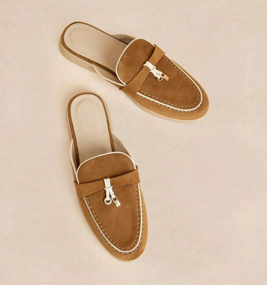 Caramel Mule Flats