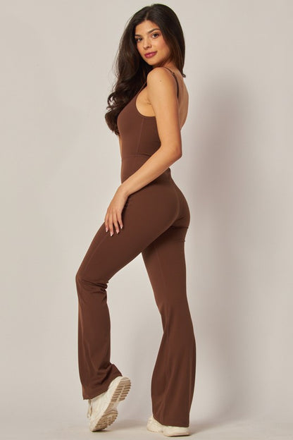Brown Jumpsuit for activewear