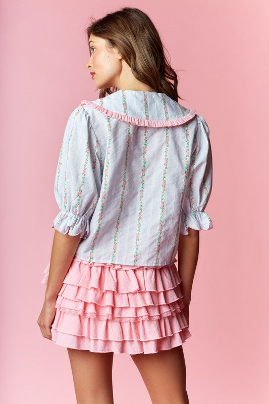 Ema embroidery top