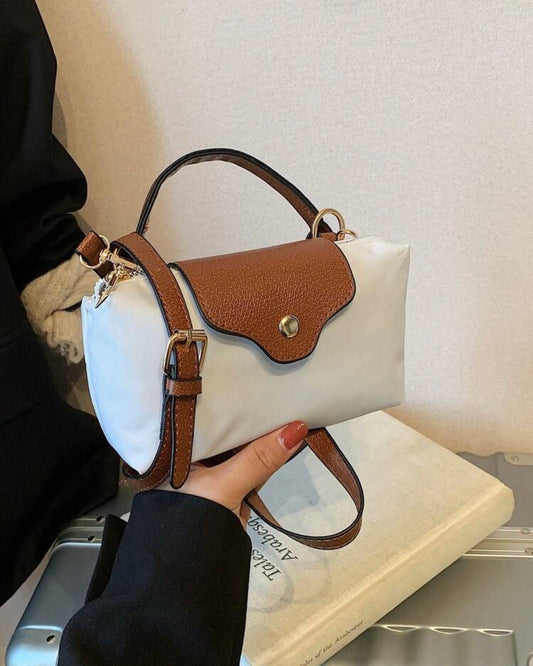 White mini tote nylon Bag