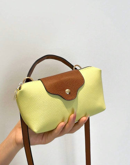 Butter yellow mini tote "Leather" Bag