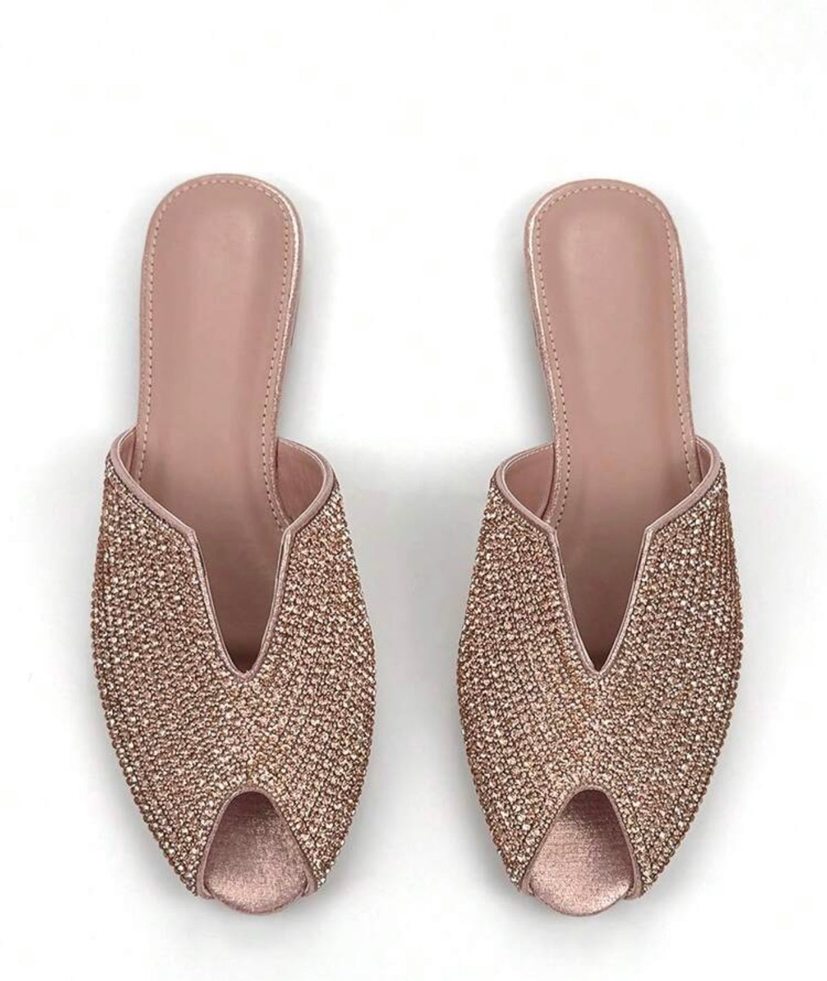 Gold rose GG mules
