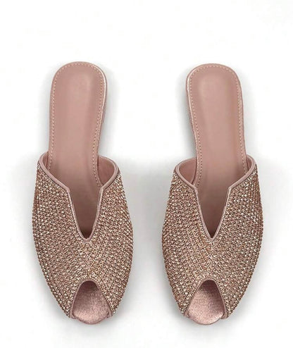 Gold rose GG mules