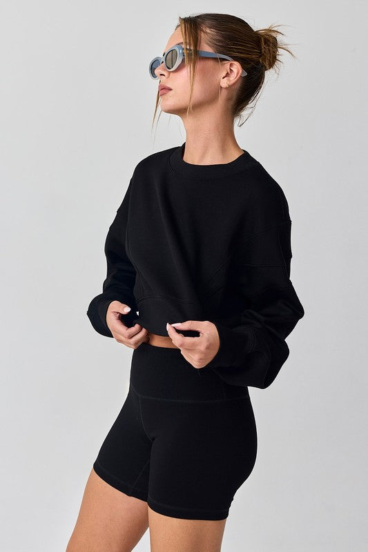 Black biker & sweater set