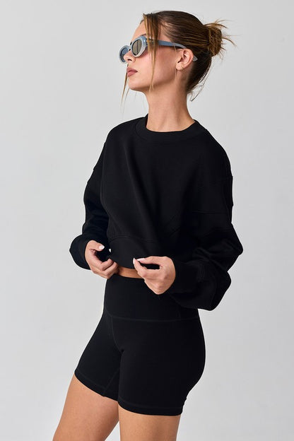 Black biker & sweater set
