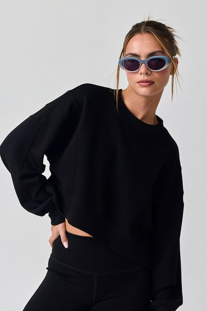 Black biker & sweater set
