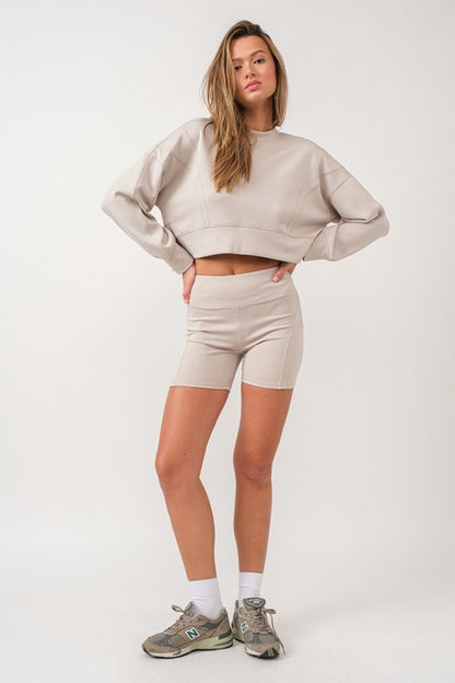 Stone biker & sweater set