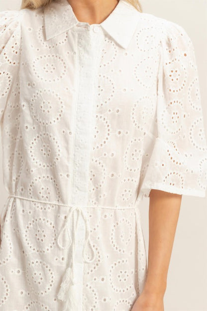 White eyelet midi Dress 20 marzo