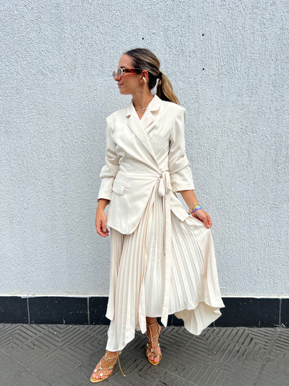 Blazer  pleated dress