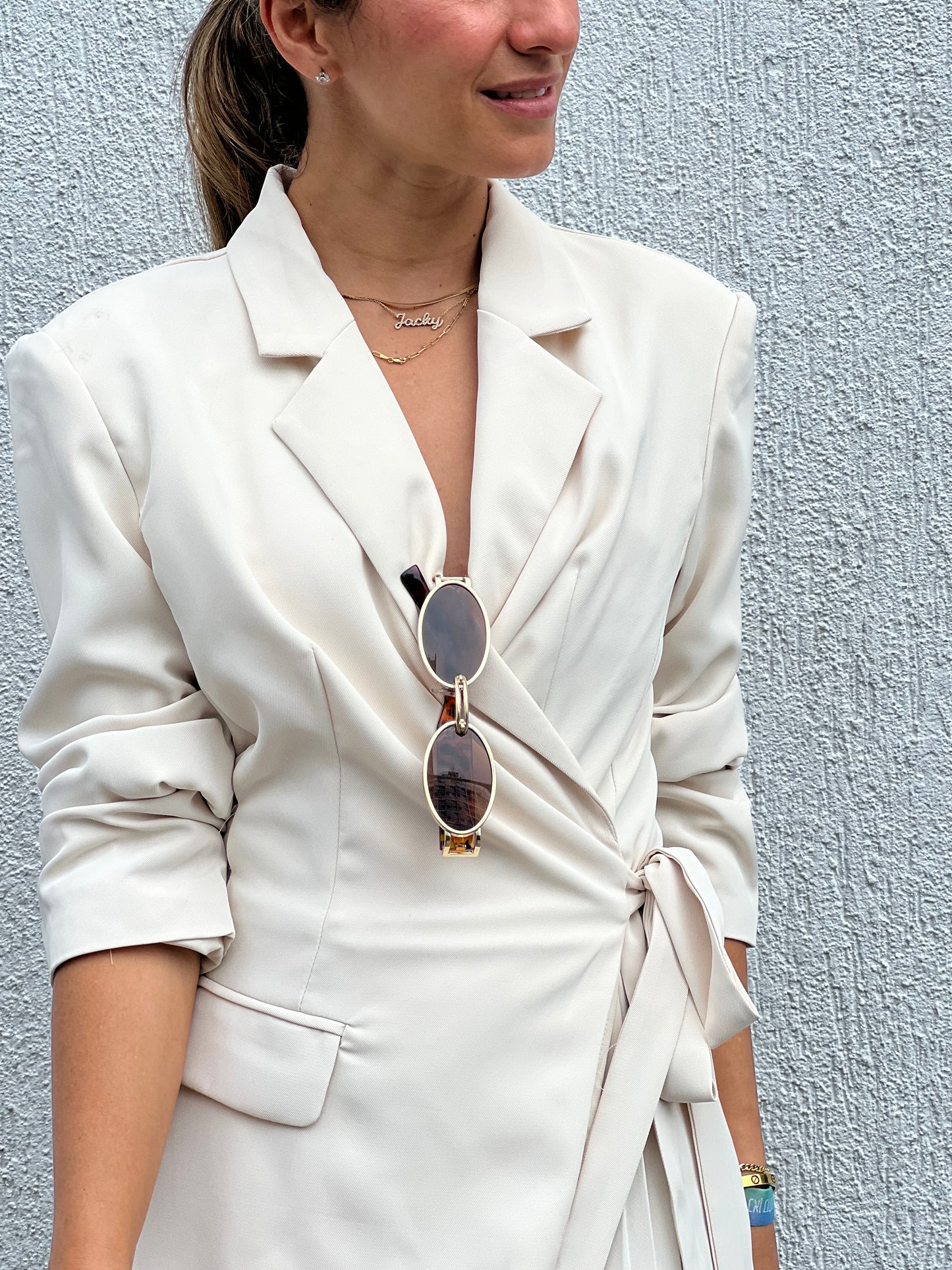 Blazer  pleated dress