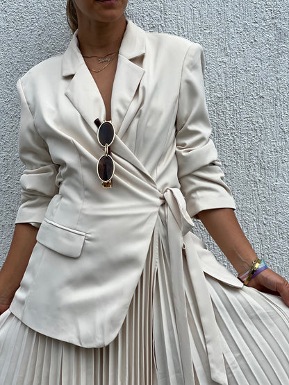 Blazer  pleated dress