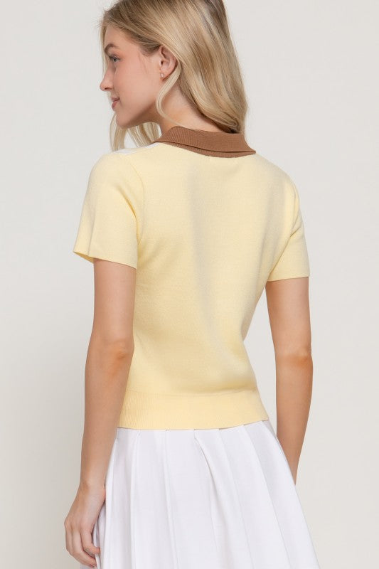 Butter yellow Knit top 22 marzo