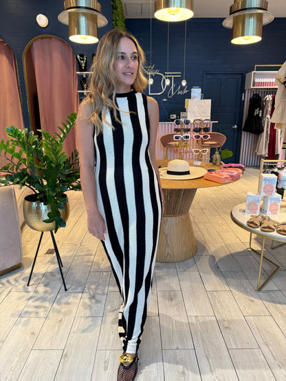 Black & white croché Dress