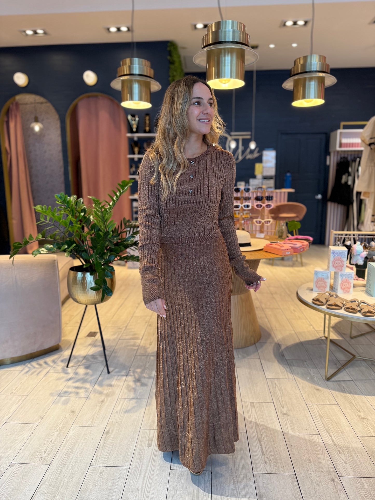 Brown Knitted Dress