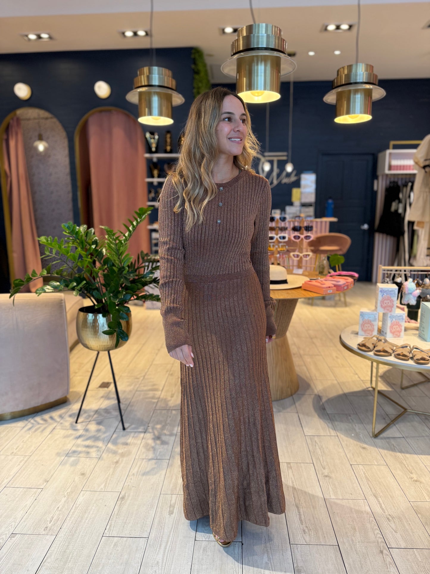 Brown Knitted Dress