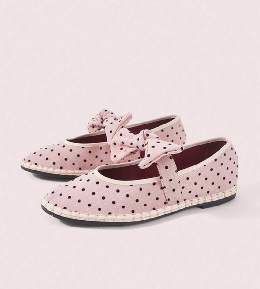 Pink polka dots Flats