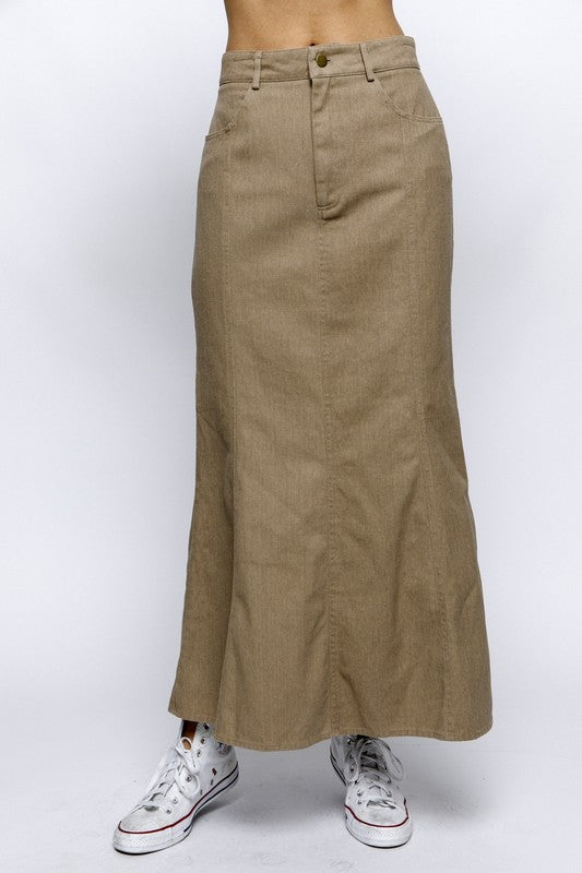 Beige vest & Skirt set