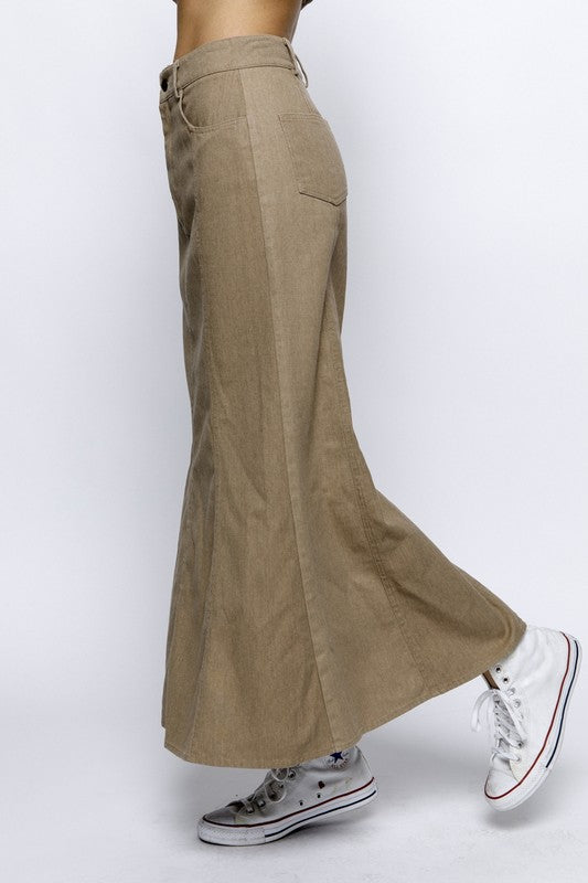 Beige vest & Skirt set