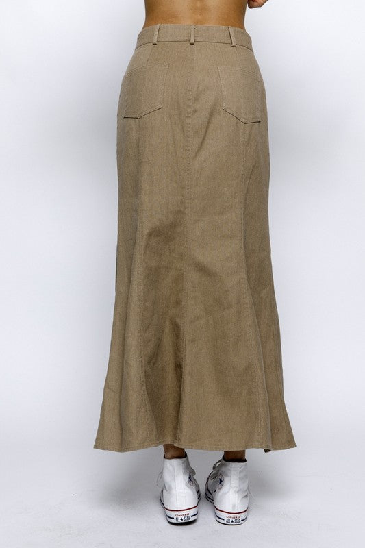 Beige vest & Skirt set