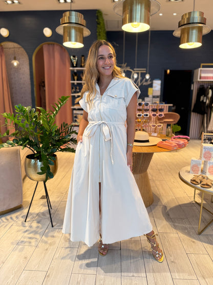 Ivory stiched Dress
