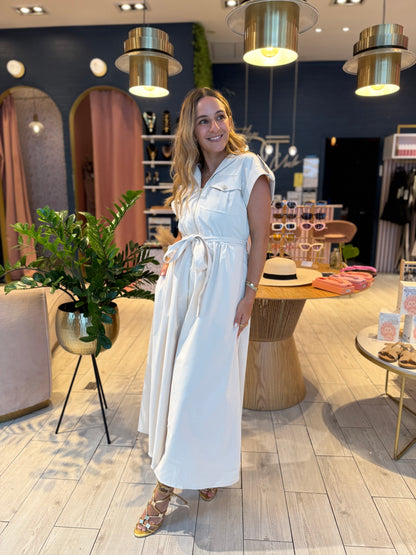 Ivory stiched Dress