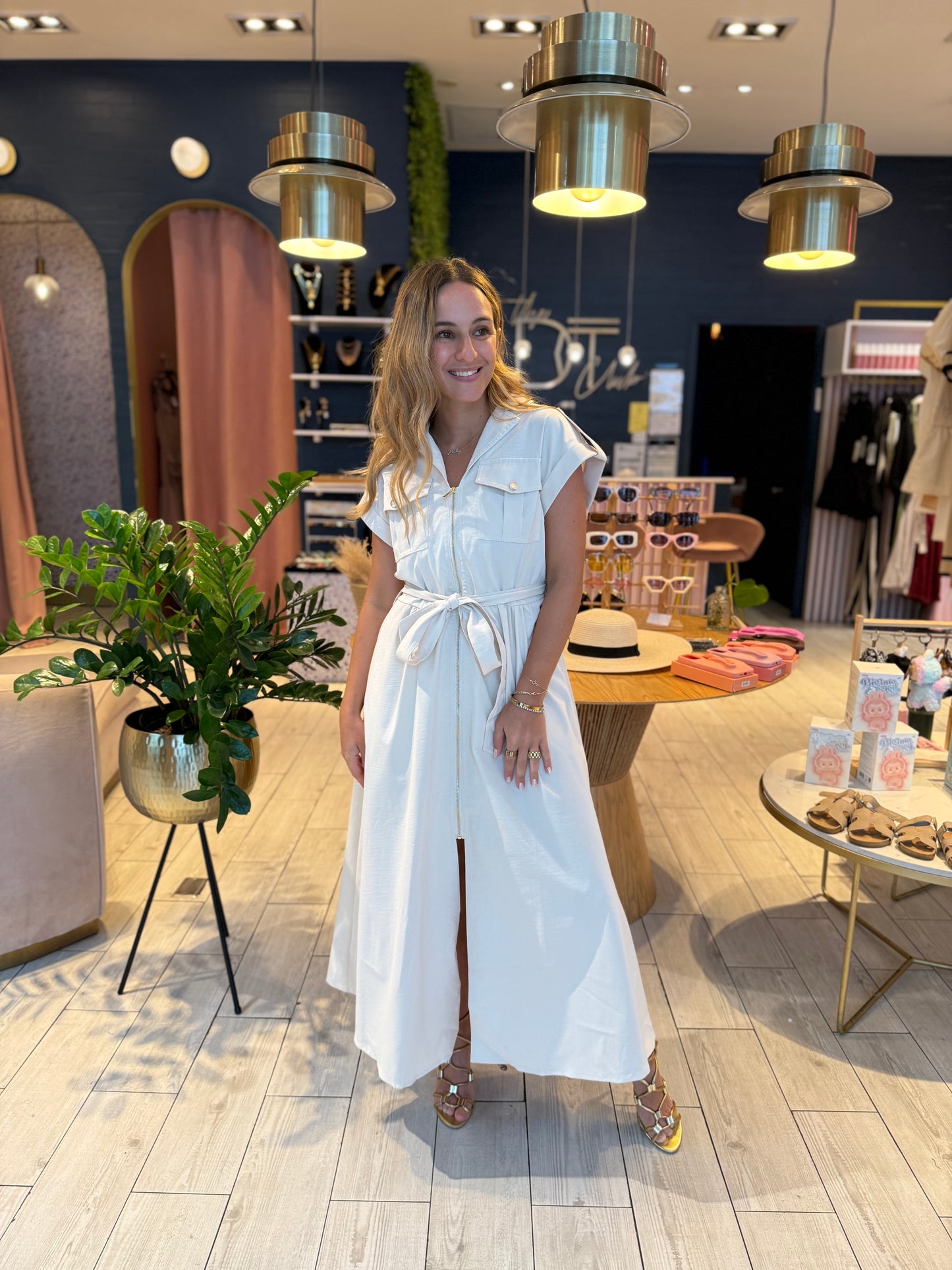 Ivory stiched Dress