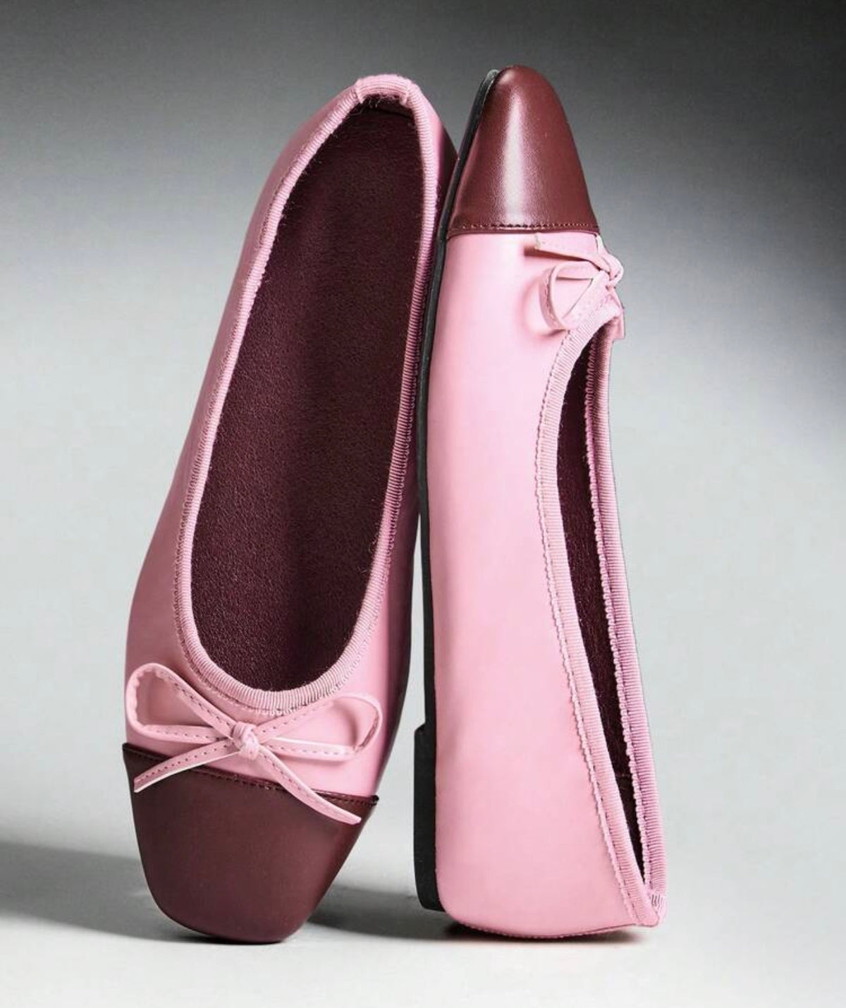 Pink & Burgundy Flats