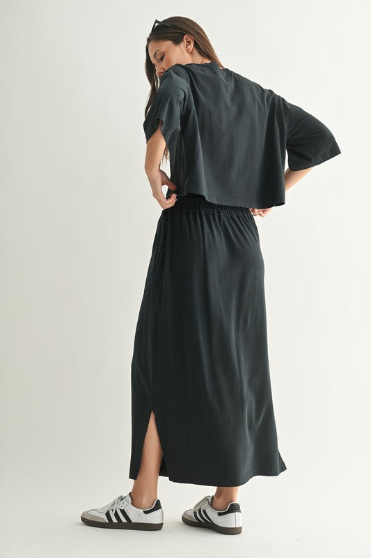 Black Tzniut skirt & top PIMA COTTON SET