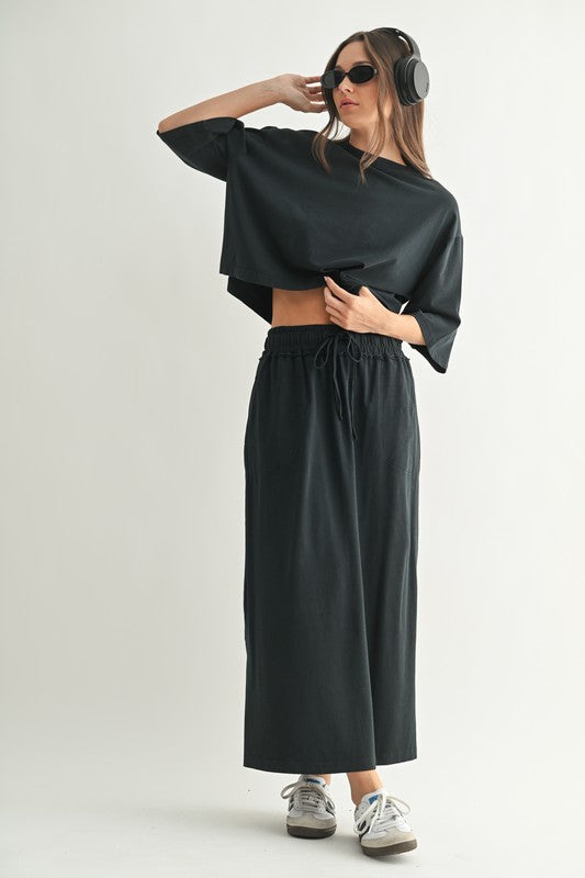 Black Tzniut skirt & top PIMA COTTON SET