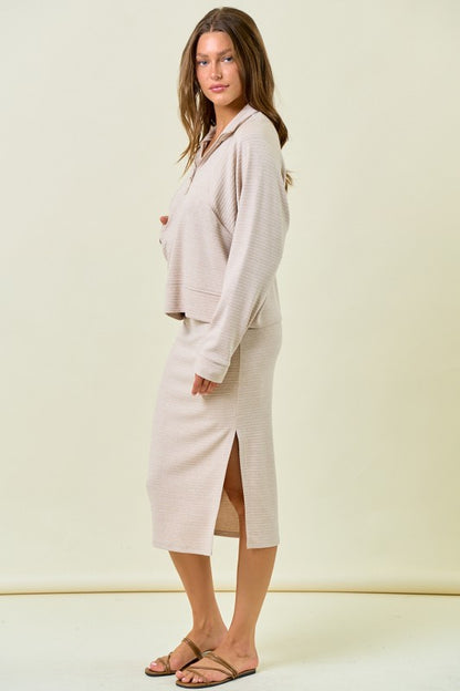 Cream Tzniut skirt set 14 agosto