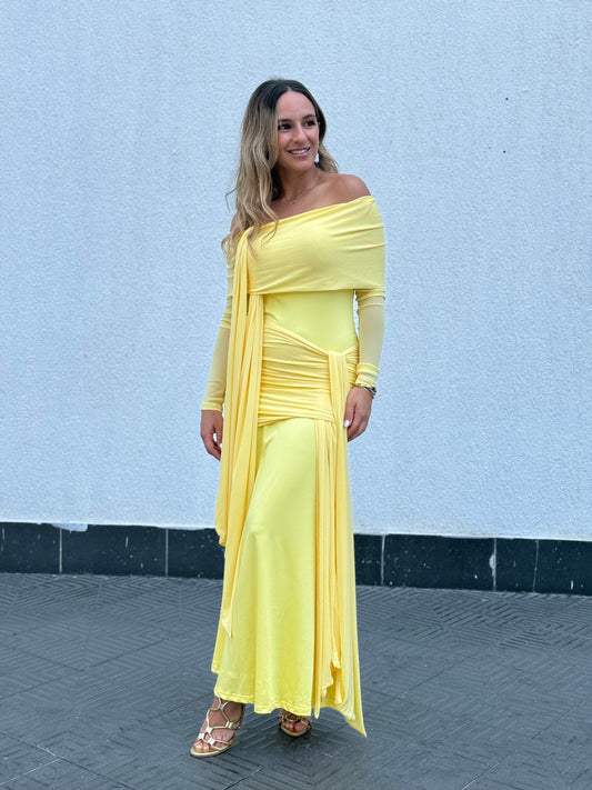 Butter yellow trendy dress