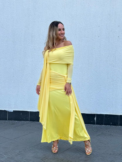 Butter yellow trendy dress