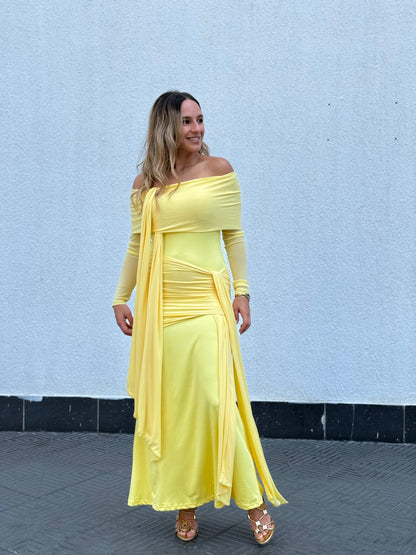 Butter yellow trendy dress