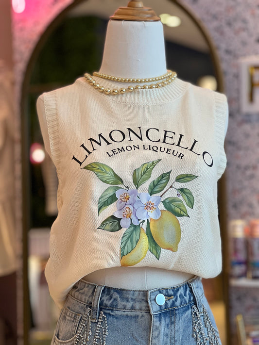 Light yellow knitted limoncello top