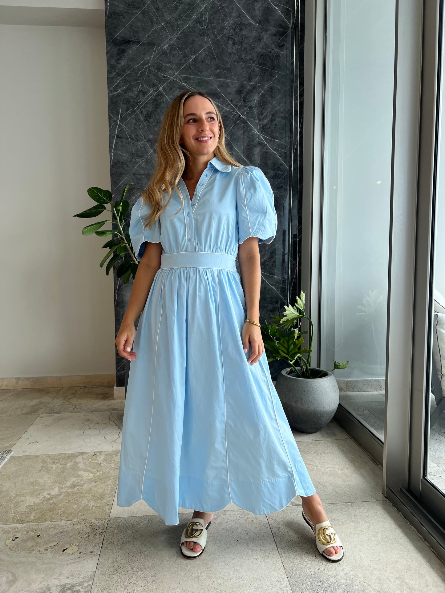 Light Blue midi Dress