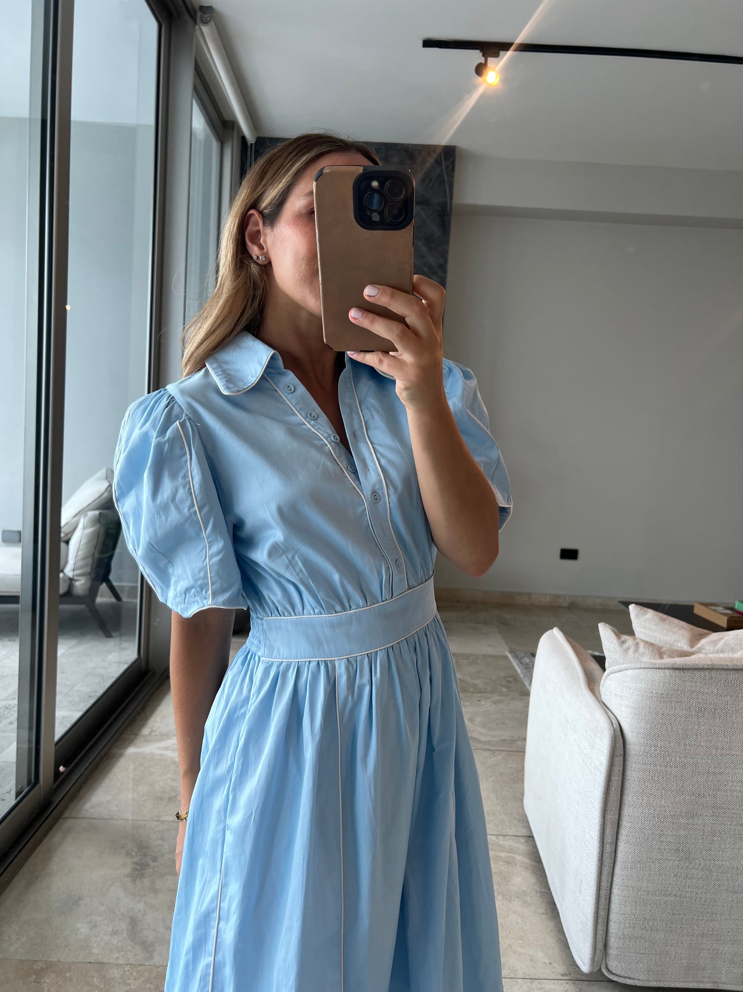 Light Blue midi Dress
