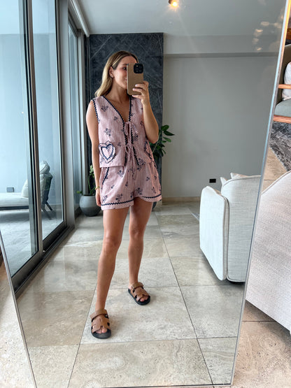 Embroidery Ema cute set