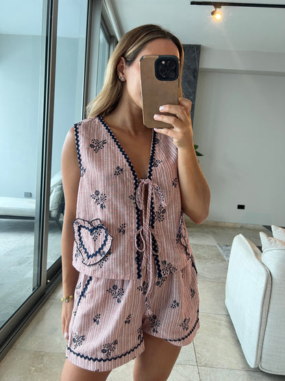 Embroidery Ema cute set