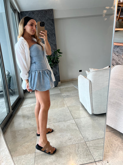 Denim bubble dress