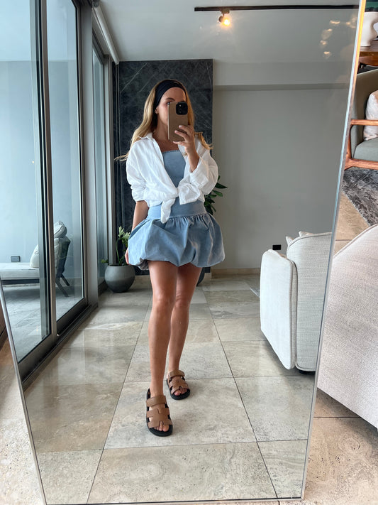Denim bubble dress